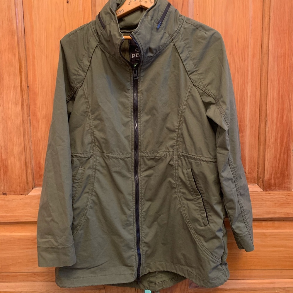 Women’s Prana Down Coat Rain Coat Green Medium